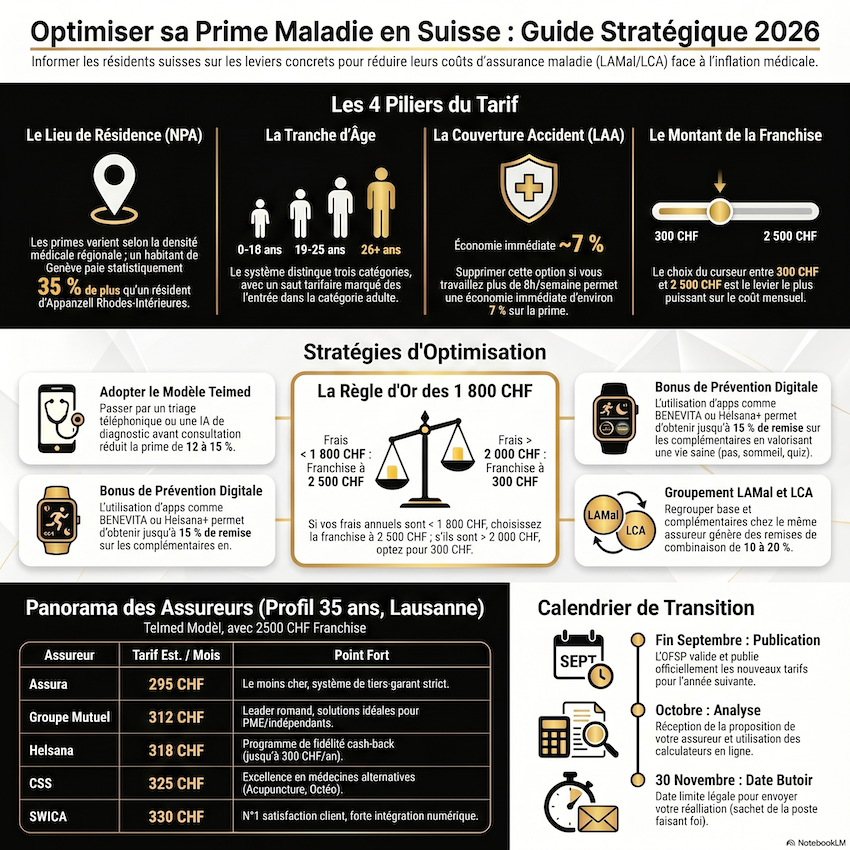 Optimiser sa prime maladie suisse