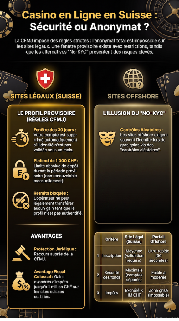 Casinos suisses : sécurité ou anonymat