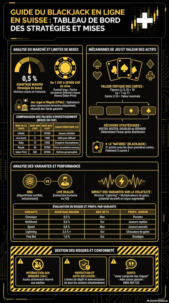 Guide du blackjack en Suisse